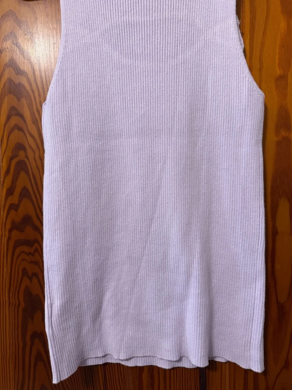 New By Anthropology Lavender Cut Out Tank - Ribbed NWT